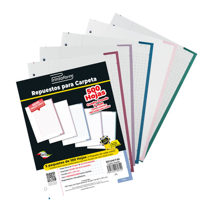 Repuestos para Carpeta Hoja Cornell 500 hojas