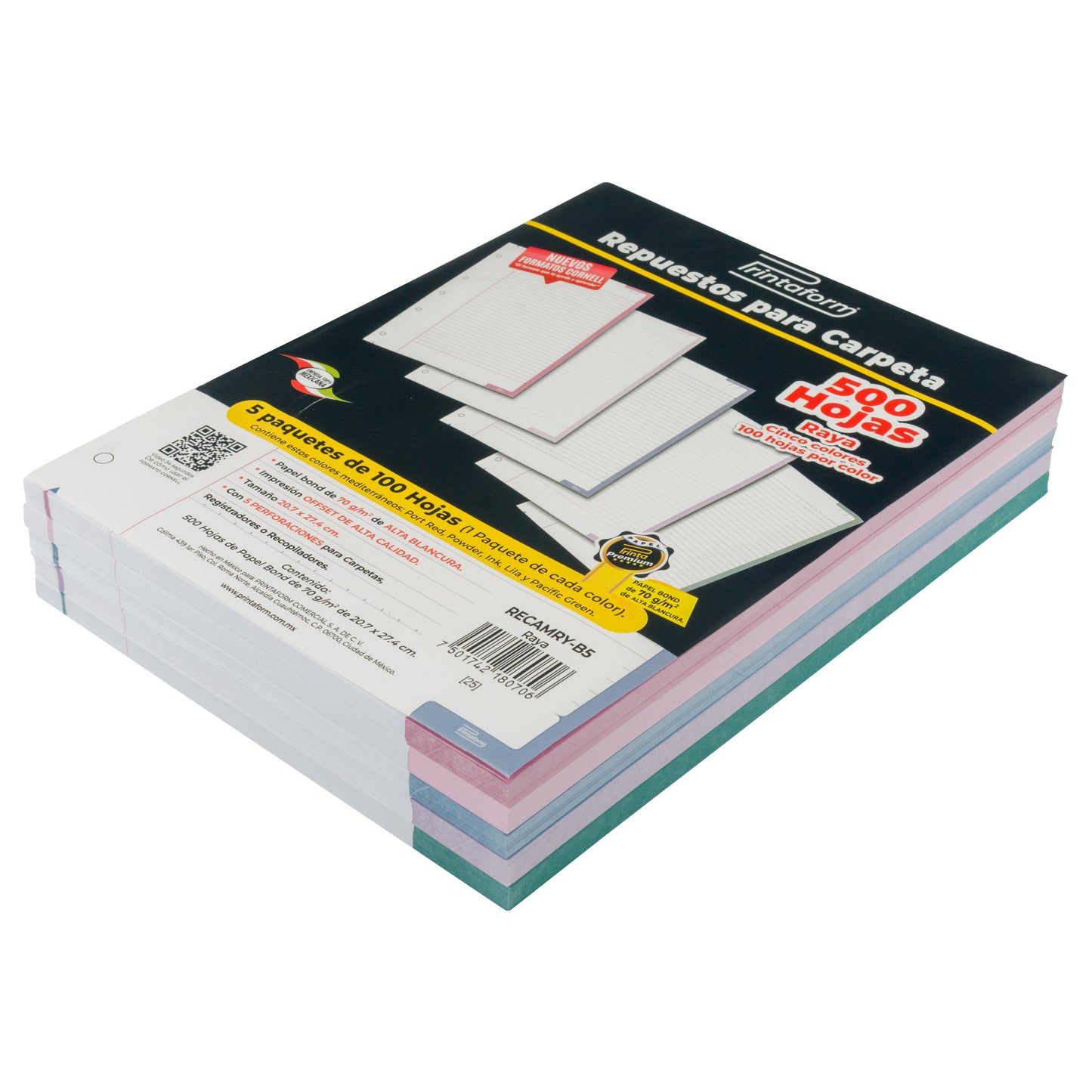 Repuestos para Carpeta Hoja Cornell 500 hojas