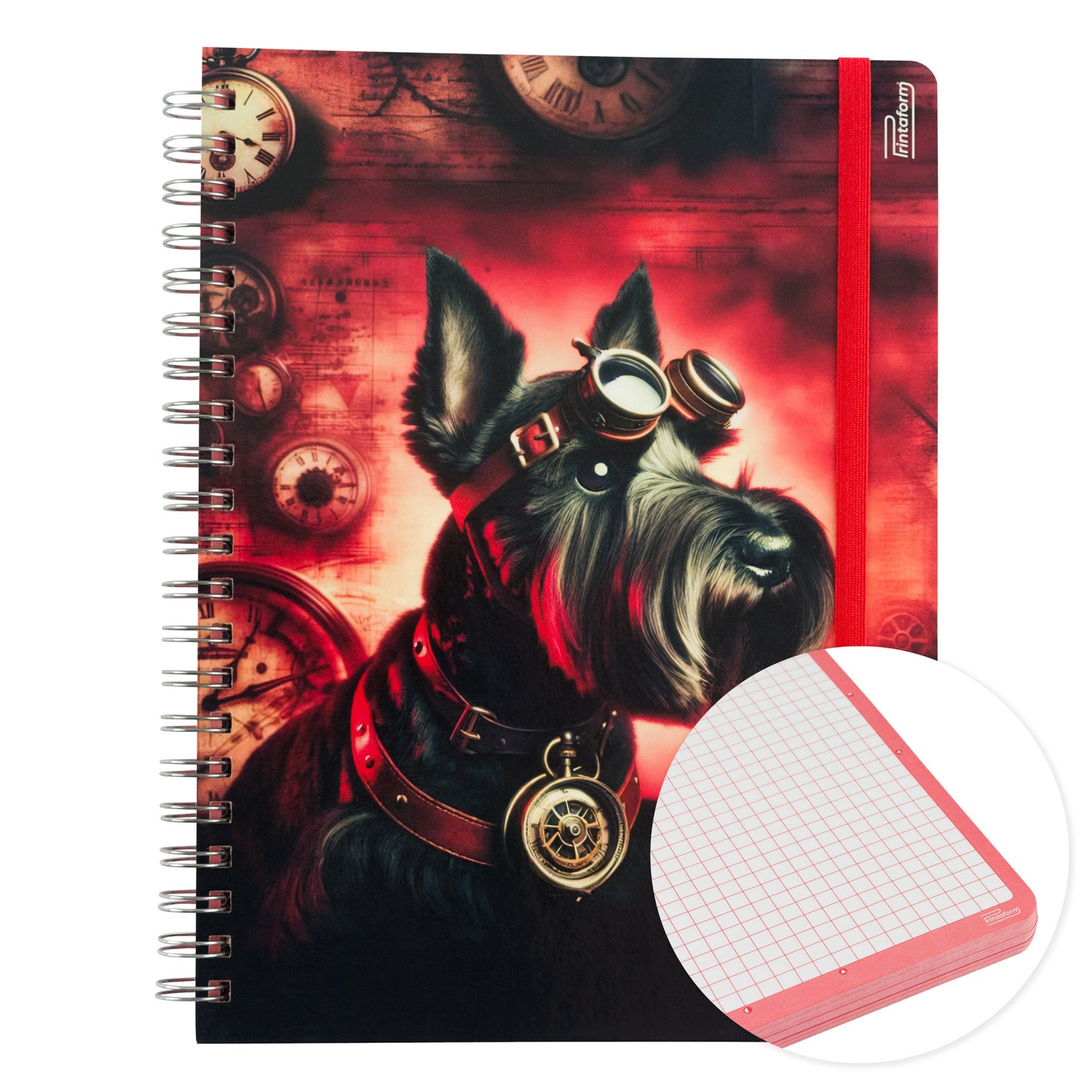 Libreta Mascotas Profesional pasta dura, 100 hojas