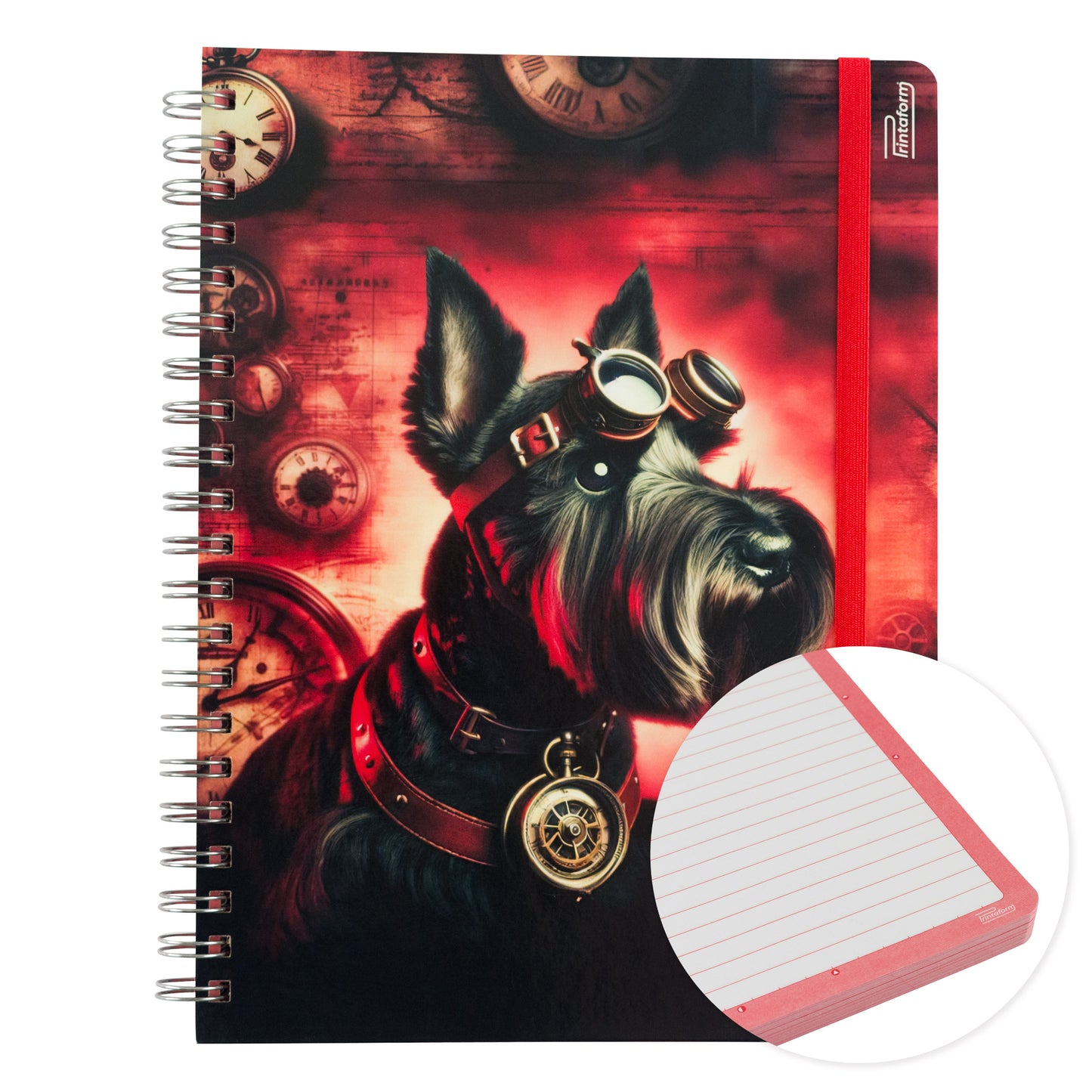 Libreta Mascotas Profesional pasta dura, 100 hojas