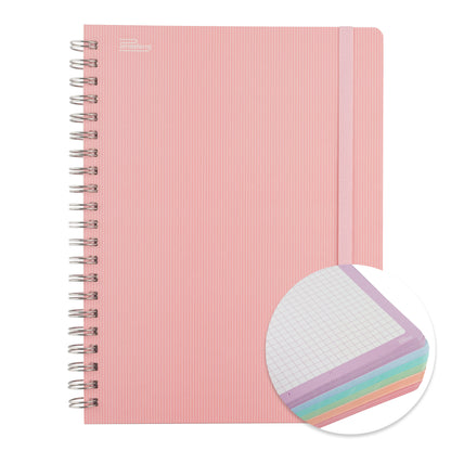 Libreta Universitaria Arcoiris Pastel, Profesional pasta dura, 200 hojas