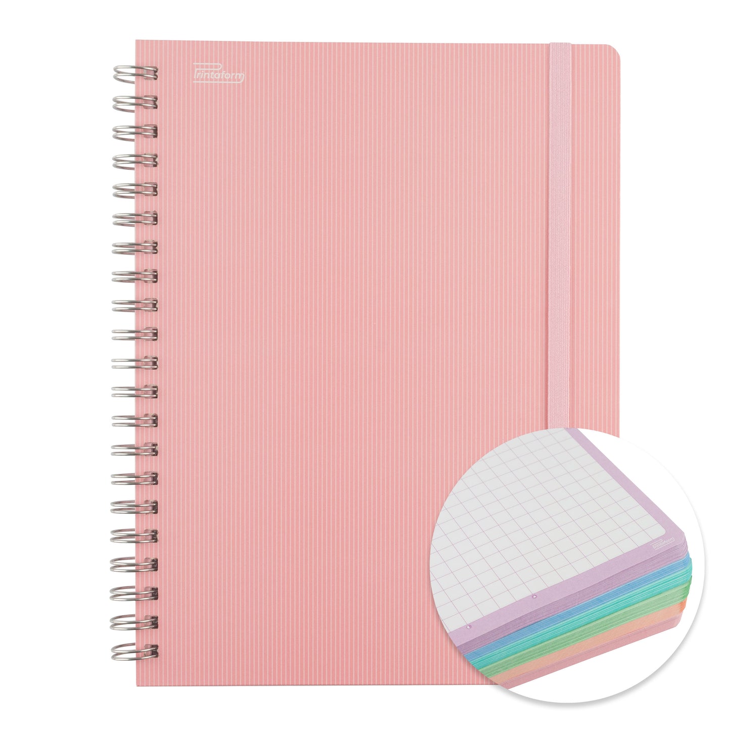 Libreta Universitaria Arcoiris Pastel, Profesional pasta dura, 200 hojas