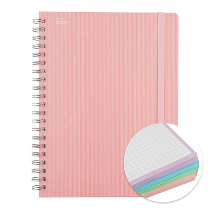 Libreta Universitaria Arcoiris Pastel, Profesional pasta dura, 200 hojas