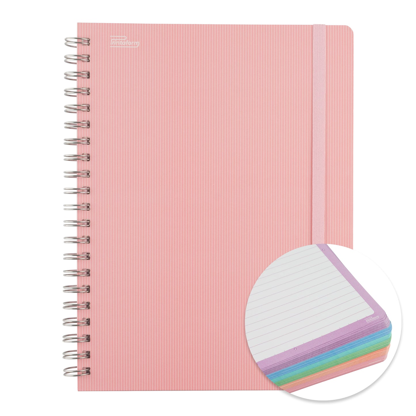 Libreta Universitaria Arcoiris Pastel, Profesional pasta dura, 200 hojas