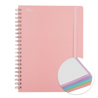 Libreta Universitaria Arcoiris Pastel, Profesional pasta dura, 200 hojas