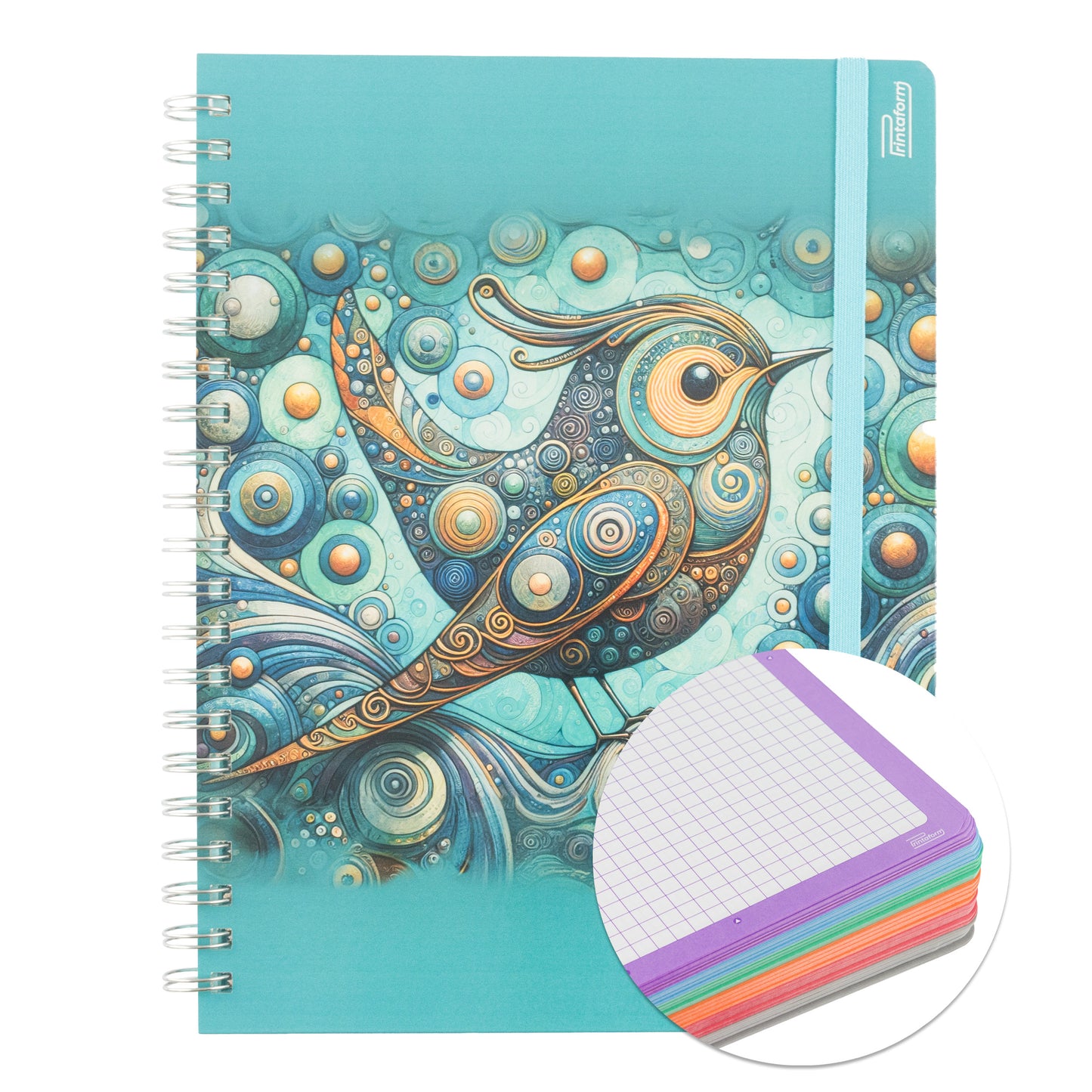 Libreta Profesional Universitaria Aves, pasta dura, 200h