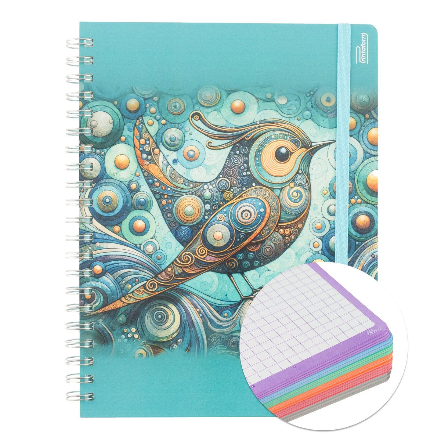 Libreta Profesional Universitaria Aves, pasta dura, 200h