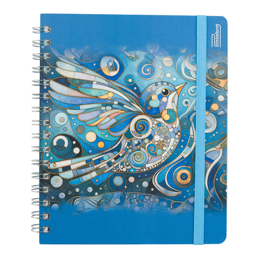 Libreta Aves Book, pasta dura, 100 hojas