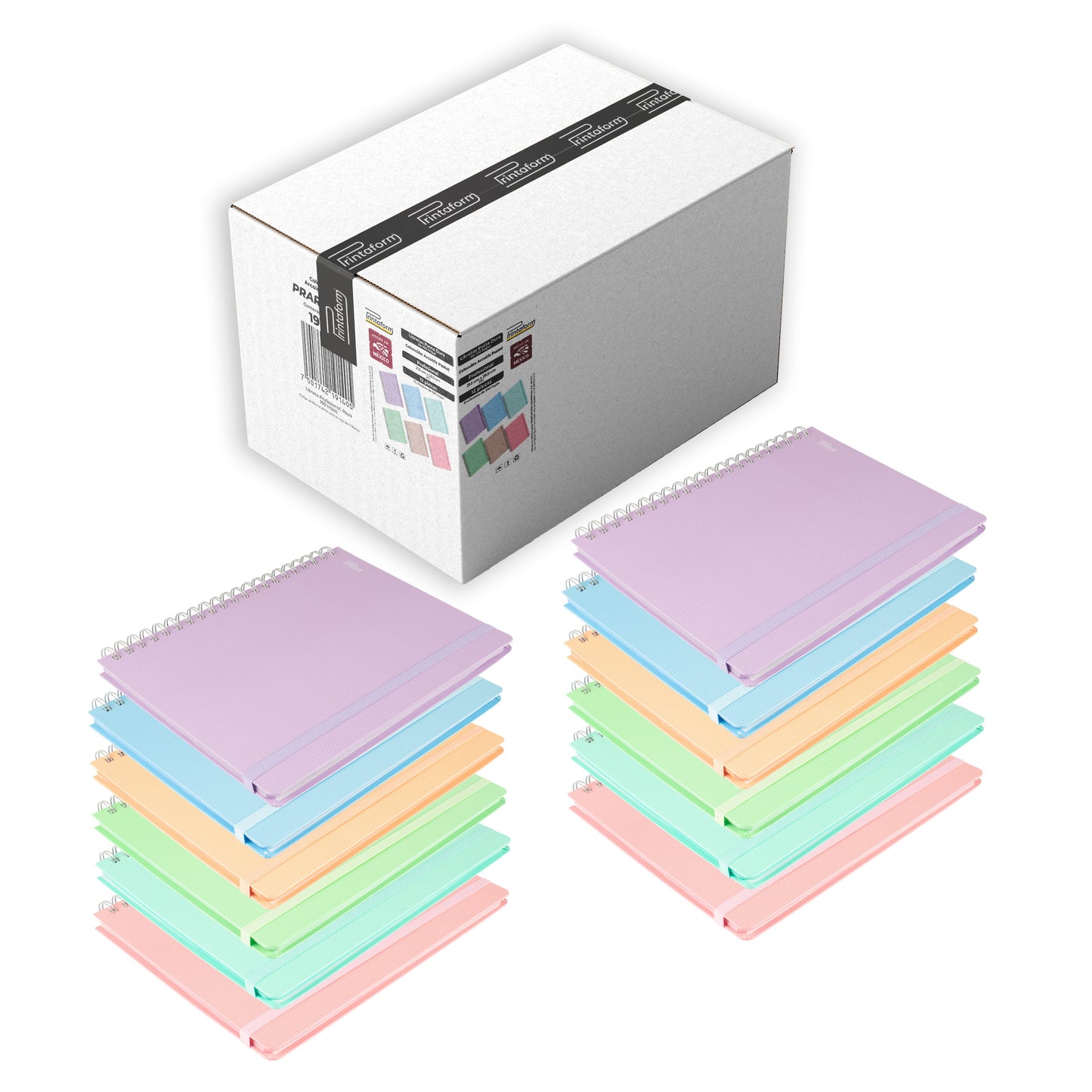 Caja de Libretas Profesional 100h, 12 piezas, pasta dura