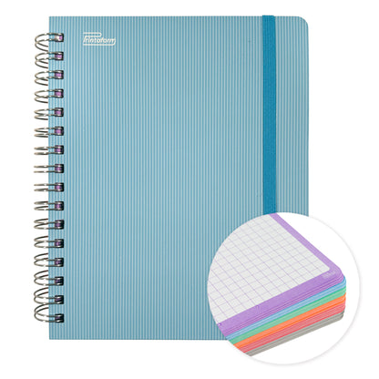 Libreta Universitaria Arcoiris Pastel book, 200 hojas