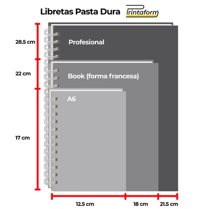 Libreta Floral Profesional pasta dura,100 hojas