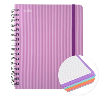 Libreta Universitaria Arcoiris Pastel book, 200 hojas