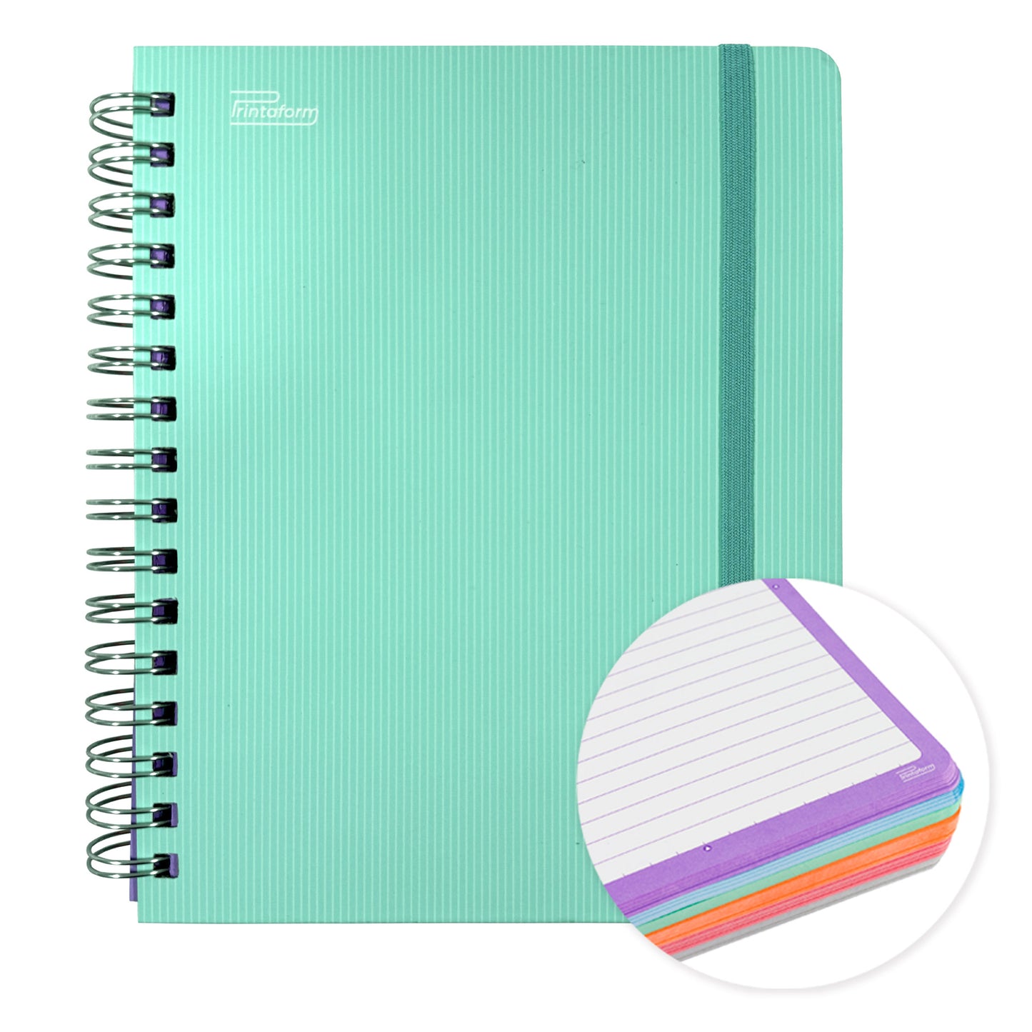 Libreta Universitaria Arcoiris Pastel book, 200 hojas