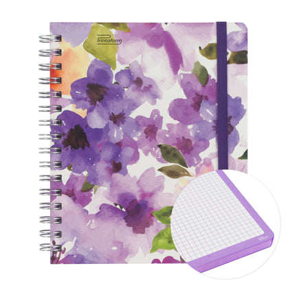 Libreta Floral Book pasta dura, 100 hojas