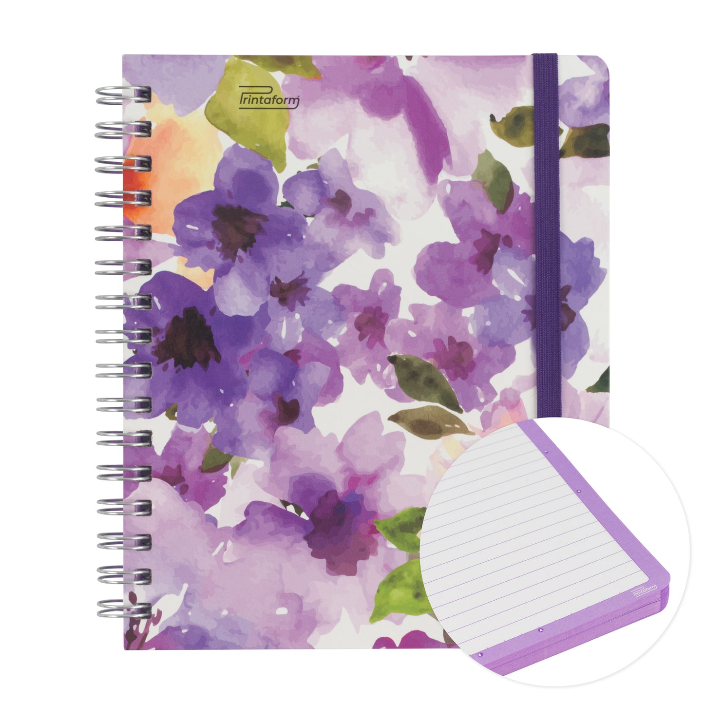 Libreta Floral Book pasta dura, 100 hojas