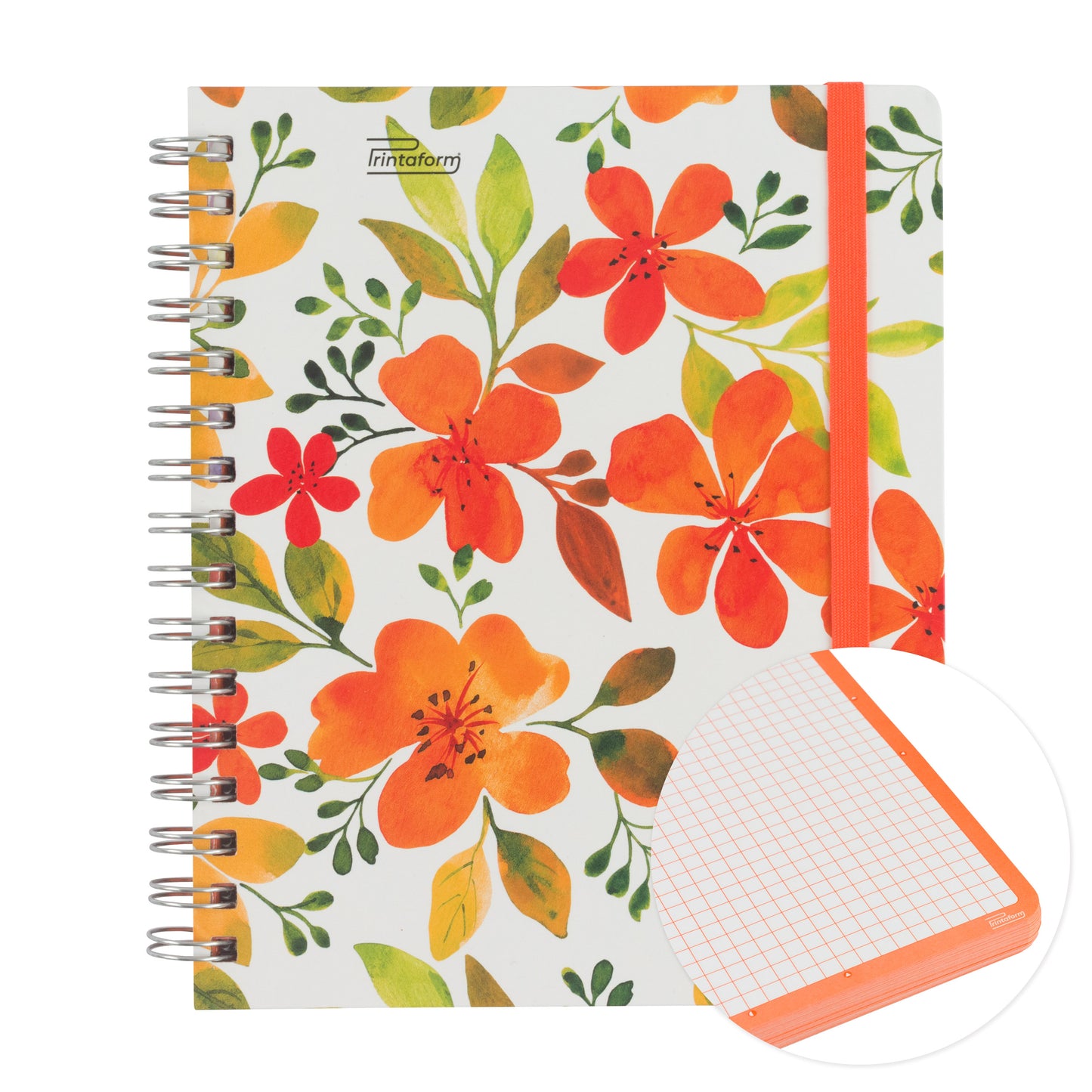 Libreta Floral Book pasta dura, 100 hojas