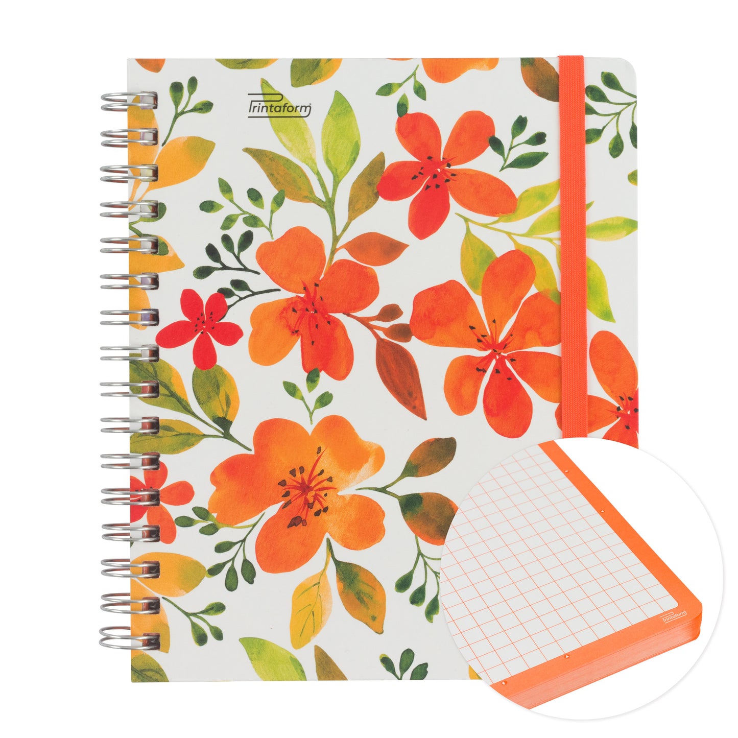 Libreta Floral Book pasta dura, 100 hojas