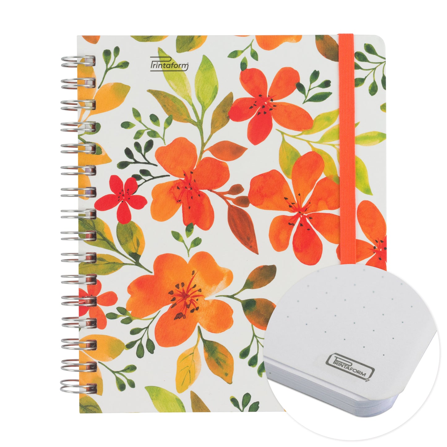 Libreta Floral Book pasta dura, 100 hojas