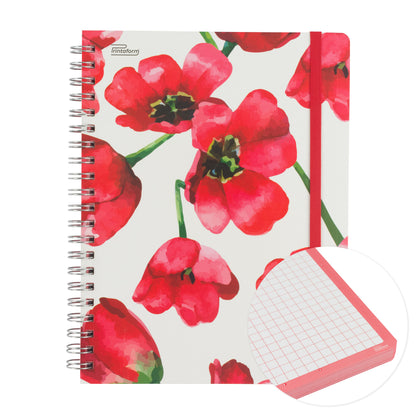 Libreta Floral Profesional pasta dura,100 hojas