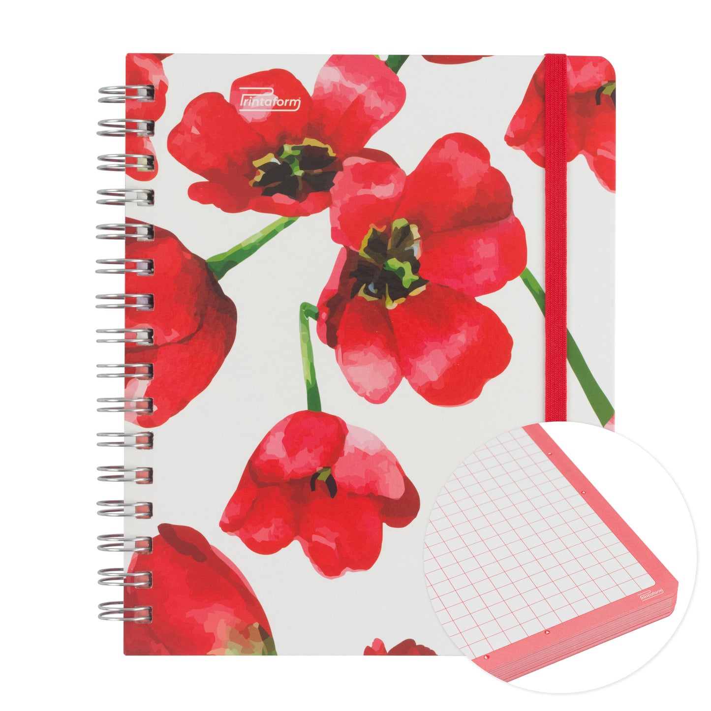 Libreta Floral Book pasta dura, 100 hojas