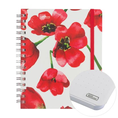 Libreta Floral Book pasta dura, 100 hojas