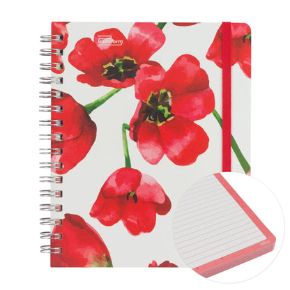 Libreta Floral Book pasta dura, 100 hojas