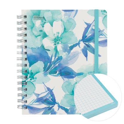 Libreta Floral Book pasta dura, 100 hojas