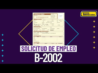 Solicitud de Empleo (Pq. c/3 blocks) B-2002