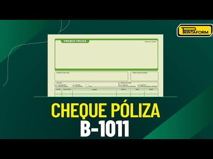 Cheque Póliza (Pq. c/3 blocks)